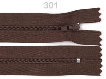 Reißverschluss Spirale Breite 3 mm Länge 20 cm pinlock Dunkelbraun